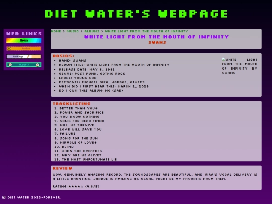 music/albums/wlftmof screenshot