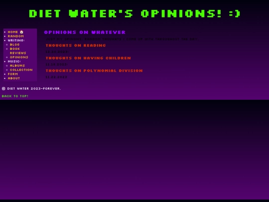 writing/opinions screenshot