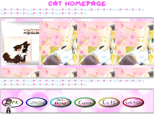 cats page/catshome screenshot