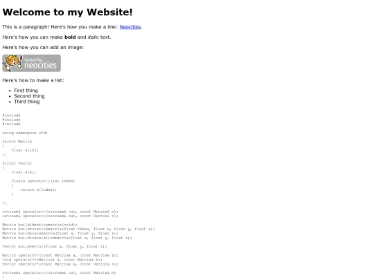 Matrix library/MatrixLib screenshot