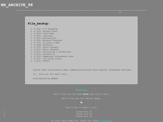 index screenshot
