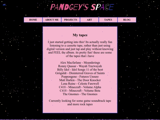 navBar/TAPES/tape screenshot