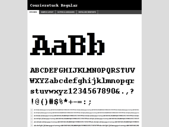 webfontkit-20260508-153734/courierstuck-demo screenshot