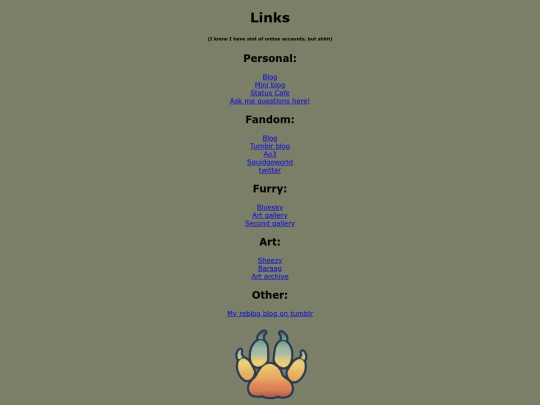 Links screenshot