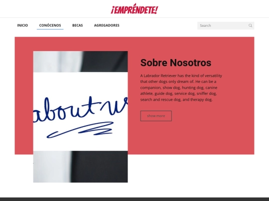 Conócenos screenshot