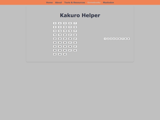 kakuro screenshot