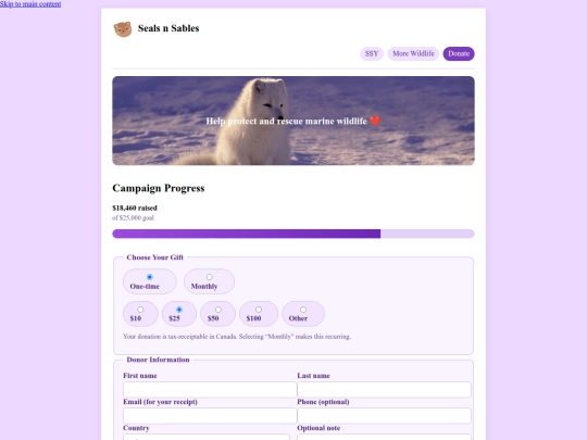 donate screenshot