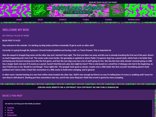 blog screenshot