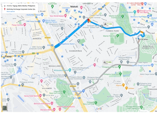 directions screenshot