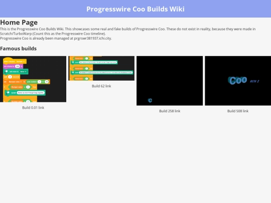 Progresswire Coo builds screenshot