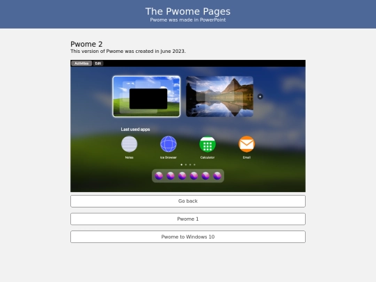 pwome/pwome2 screenshot