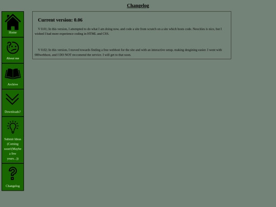 Changelog screenshot