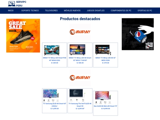 pages/televisores-tv screenshot