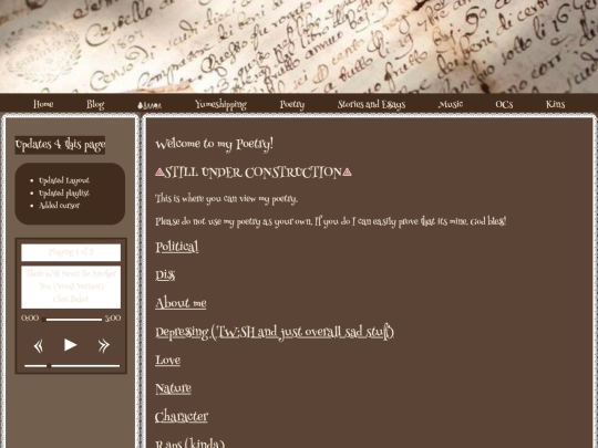 Poetry screenshot