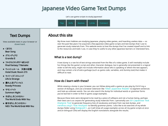 info screenshot