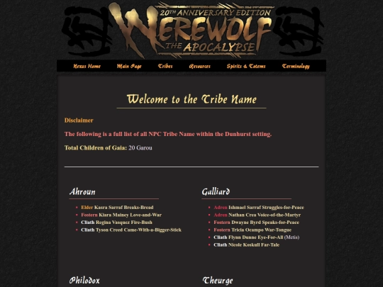 werewolf/children-of-gaia screenshot