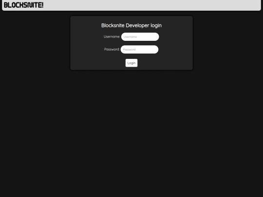login screenshot