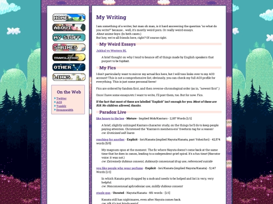 writing screenshot