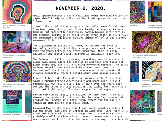 mixlog/nov9 screenshot