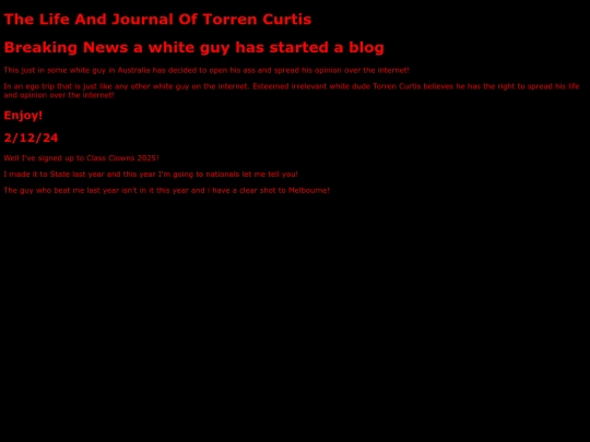 Blog screenshot