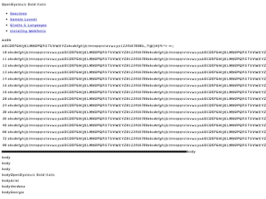 fonts/opendyslexic-bolditalic-demo screenshot