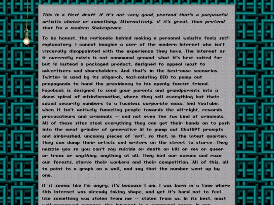 aboutme/manifesto screenshot