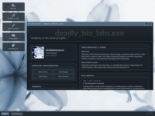 bioblogs screenshot
