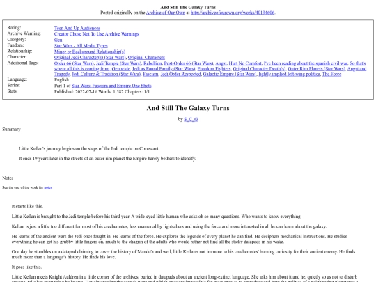 star wars fics/And Still The Galaxy screenshot