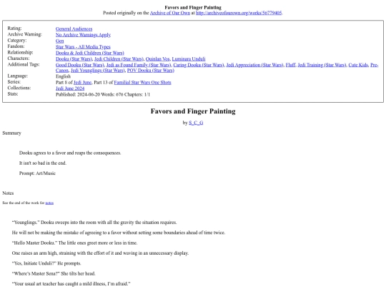 star wars fics/Favors_and_Finger screenshot