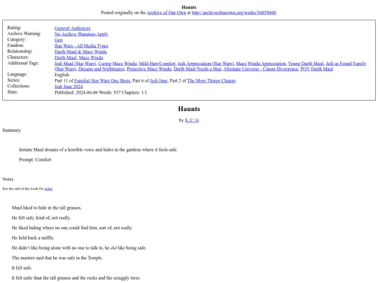 star wars fics/Haunts screenshot