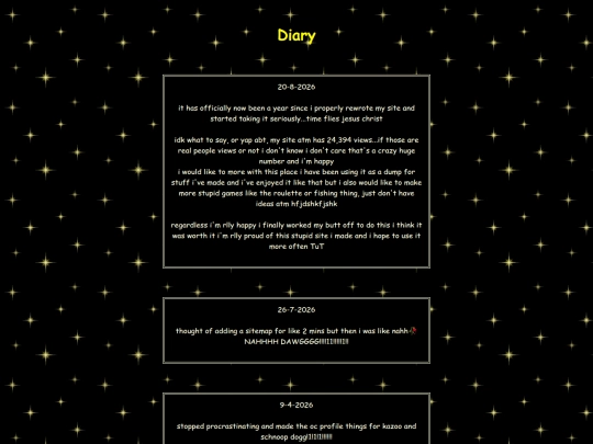 diary screenshot