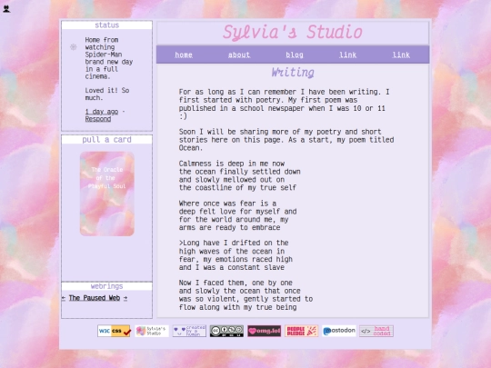 writing screenshot