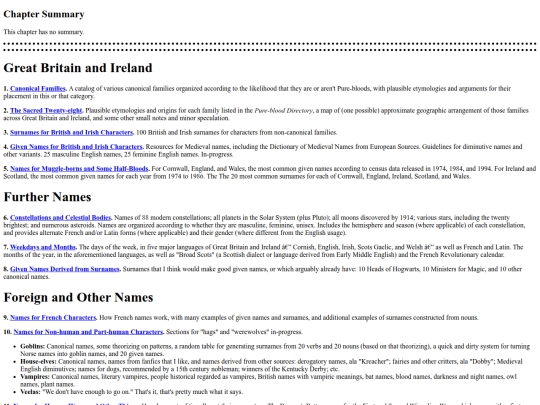fiction/reference guides/onomastikon/00 Table of Contents screenshot
