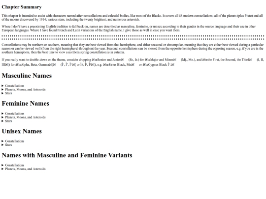 fiction/reference guides/onomastikon/06 Constellations Stars and Other Celestial Bodies screenshot