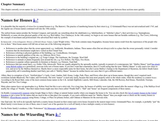 fiction/reference guides/onomastikon/XX Names for Houses, Wars, and Other Things screenshot