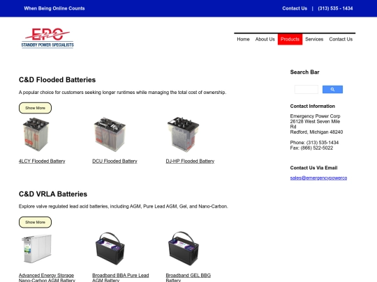 projects/EPC/products screenshot