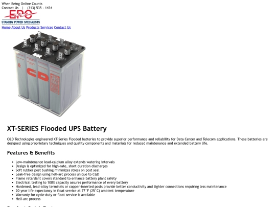 projects/EPC/products/flooded/XT-SERIES screenshot