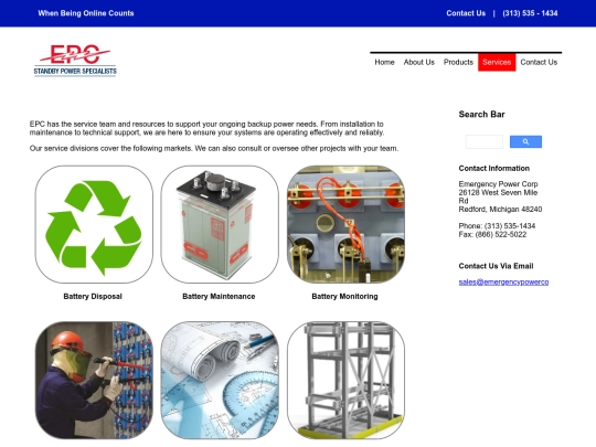 projects/EPC/services screenshot