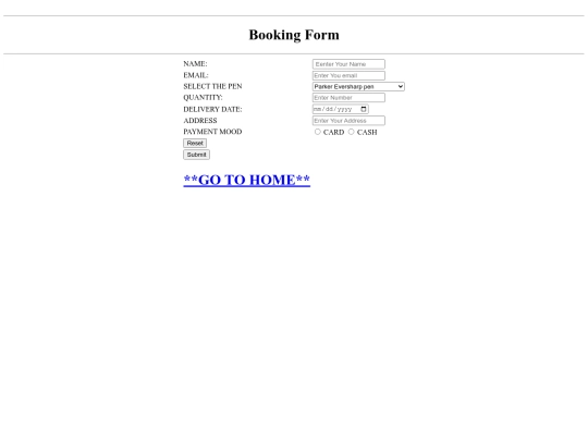 project2/pg2 booking form/booking form screenshot