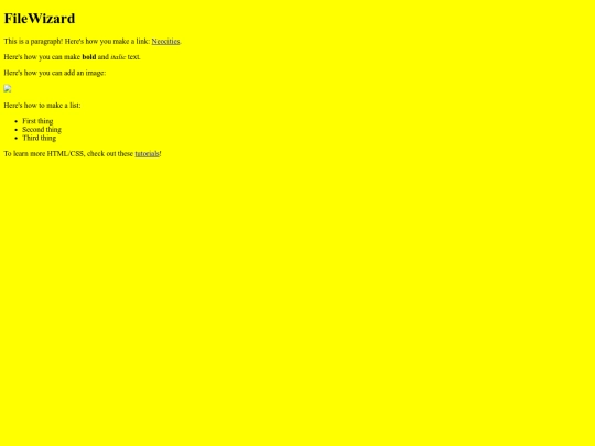 index screenshot