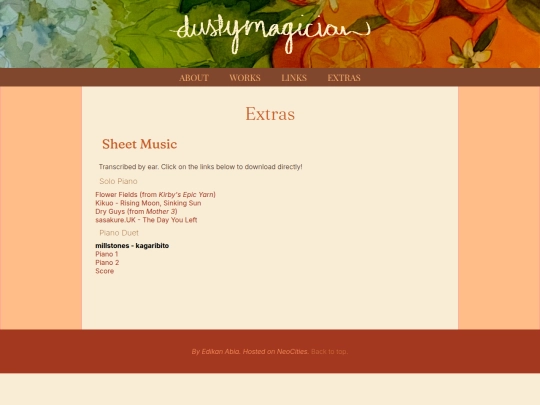 extras screenshot