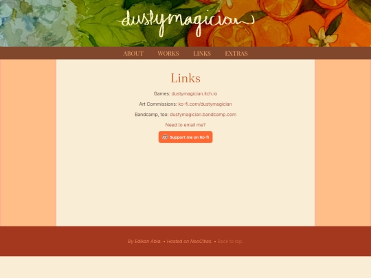 links screenshot