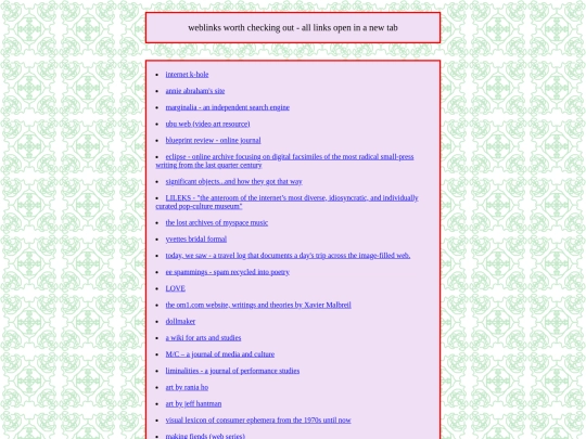 links screenshot