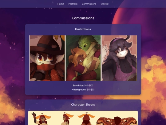 commissions screenshot