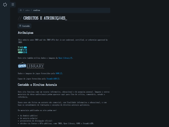 sobre/creditos screenshot