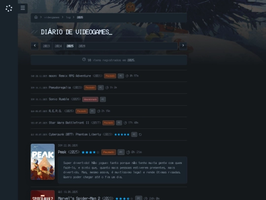 videogames/log/2025 screenshot