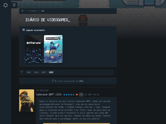 videogames/log screenshot