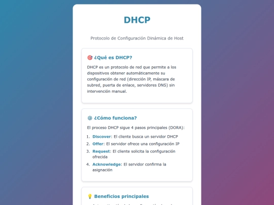 dhcp screenshot