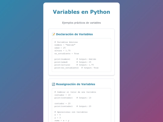 variable screenshot
