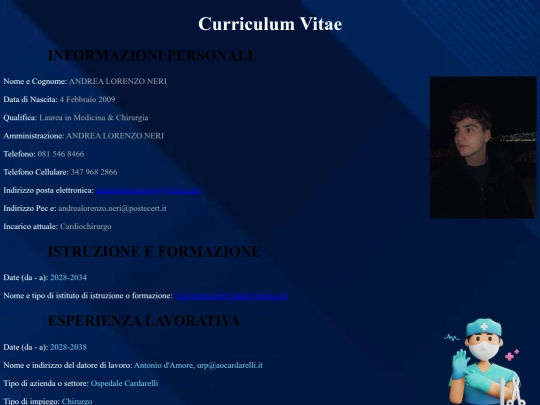 PAGINE/CURRICULUMVITAE screenshot
